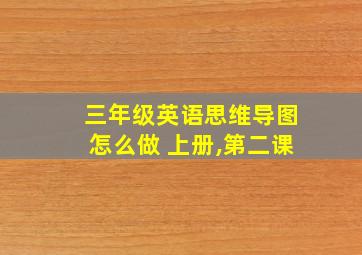 三年级英语思维导图怎么做 上册,第二课